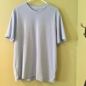 Tommy Bahama V Neck Shirt Light Blue Medium